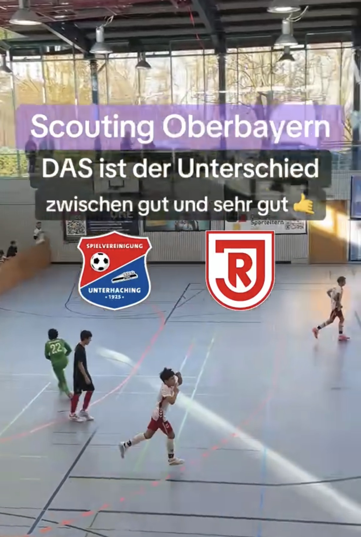 Scouting-Reel: Hallenspiel Unterhaching gegen Jahn Regensburg